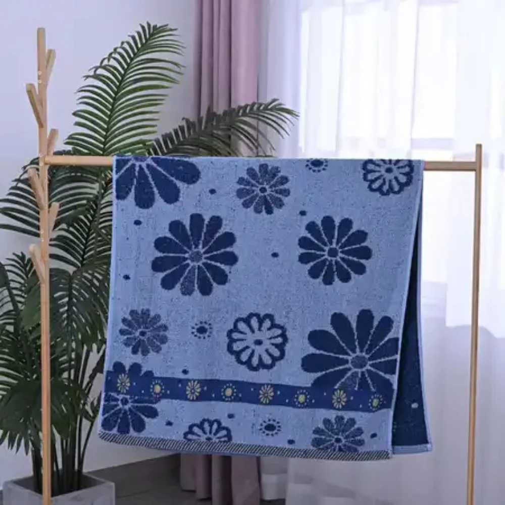 HOMESMART Bundle of 2 Bath/Beach Towel in Blue